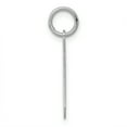 thumbnail image 2 of Sterling Silver Polished Number 0 Charm Pendant, 2 of 4