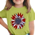 thumbnail image 3 of MKOSPLRT Comfortable Kids Patriotic Shirt, 4th of July American Flag Print Crew Neck Short Sleeve T-Shirt Mint Green 5-6 Years, 3 of 7