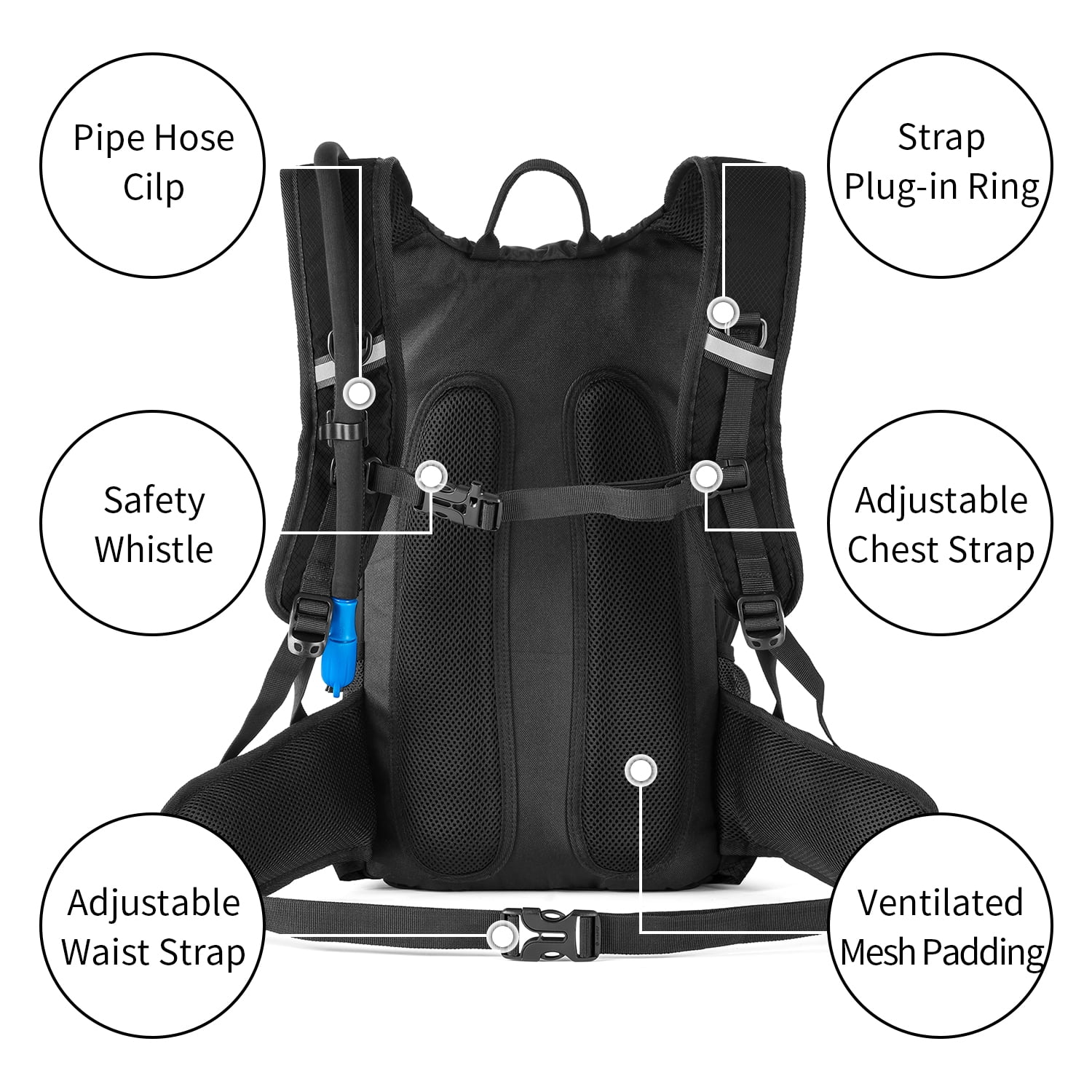 RUPUMPACK® Insulated Hydration Backpack Pack Hiking 15L