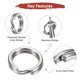 thumbnail image 5 of 60pcs Anillos Divididos de Pesca de Acero Inoxidable 5# 33kg Anillo de Señuelo para Agua Salada y Dulce, 5 of 6