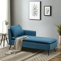 Chaise Lounge Indoor, 57" Long Upholstered Chaise Lounge Chair for Living Room Bedroom Office Chaise Lounge Sofa Recliner Sleeper Chair