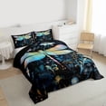 thumbnail image 3 of jejeloiu Rustic Plant Leaves Full Size Comforter Sets,Wild Colorful Dragonfly Bedding Sets For Men Women Reversible 3 Pieces, 3 of 8