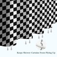 thumbnail image 6 of Black and White Checkered Pattern Shower Curtain 72"x84" ,Bathroom Decorative Shower Curtains Set with 12 Hooks,Modern Waterproof Washable Shower Curtain, 6 of 6