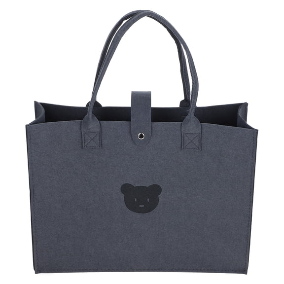 Reusable Grocery Bag Fashionable Tote Bag Heavy Duty Tote Felt Bag Large Reusable Grocery Bag with Handles for Shopping Travel and Beach