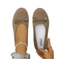thumbnail image 6 of Comfortable Walking Flats,Dressy Flat Shoes,Women Rhinestone Buckle Flat Shoes Black Round Toe Ankle Strap Ballet Flats Comfortable Dressy Walking Flats,Light Brown 6.5, 6 of 6