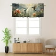 thumbnail image 2 of Hummingbird Rod Pocket Thermal Insulated Curtain Valance Forest Bird Botanical Plant Floral Privacy Window Valances for Living Room Kitchen 54 by 18 in, 1 Panel, 2 of 6
