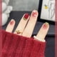 thumbnail image 1 of Nuevo diseño de uñas trapezoidales largas para niña con diseño de atrapasueños y armadura con acabado de mariposa y purpurina blanca, diseño de uñas extraíble, 1 of 5