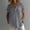 Gray, variant on Womens Loose Fit Collared Popover Top, Cotton Linen Short Sleeve Henley Casual Blouse S-XXL,Size M