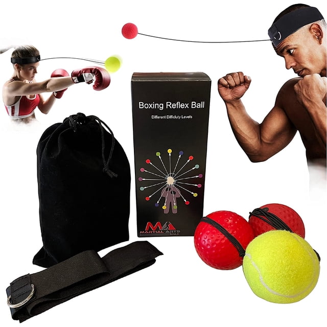 Bandeau de Boxe Réflexe, Bandeau de Frappe, Équipement d'Entraînement MMA, Équipement de Boxe, Équipement d'Entraînement à Domicile pour Hommes, Ensemble de Boxe pour Enfants, Ballon Réflexe de Boxe