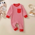 thumbnail image 2 of larppty Newborn Infant Baby Boy Waffle Cotton Romper Clothes Onesie Stripe Jumpsuit 0 3 6 12 18 Months Long Sleeve Outfits, 2 of 9