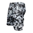 thumbnail image 2 of Nestiefly Camo Cargo Shorts for Men Twill Knee Length Elastic Waist Athletic Shorts with Pockets Summer Casual Outdoor Hiking Short White M, 2 of 4