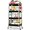 Black, variant on Rolling Storage Cart, 4 Tier Metal Utility Cart with Wheels & Hooks, Craft Art Esthetician Organizer, Easy Assembly Cart for Office Bathroom Kitchen Kids' Room Classroom Black