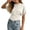Beige, variant on Girls Fashion Crewneck Short Sleeve Tee for Everyday Casual Wear in Korean Style Loose Fit Blouse—Versatile Solid Color Top for Spring and Summer