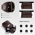 thumbnail image 6 of Kwuty Genuine Leather Sling Crossbody Bag,Fashion Chest,Casual Shoulder Bag for Men Women Work Travel Cycling（Brown）, 6 of 6