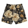 thumbnail image 2 of Kids' Beach Pants Comfortable Swim Trunks Elegant Beige Floral Shorts for Pool Vacation and Lounge Wear 2T, 2 of 8
