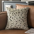 thumbnail image 4 of Velvet Jacquard Throw Pillow Cover, Modern Leopard Pattern Decorative Cushion Case for Sofa Couch Bed, Textured Accent Pillow Cover, Multiple Colors (Cover Only), 4 of 10
