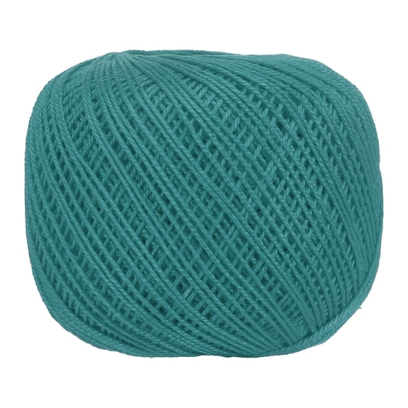 164 Yards Size 3 Peacock Blue Cotton Crochet Thread Lace Weight Yarn Tatting Thread for Crocheting Knitting Embroidery Sewing