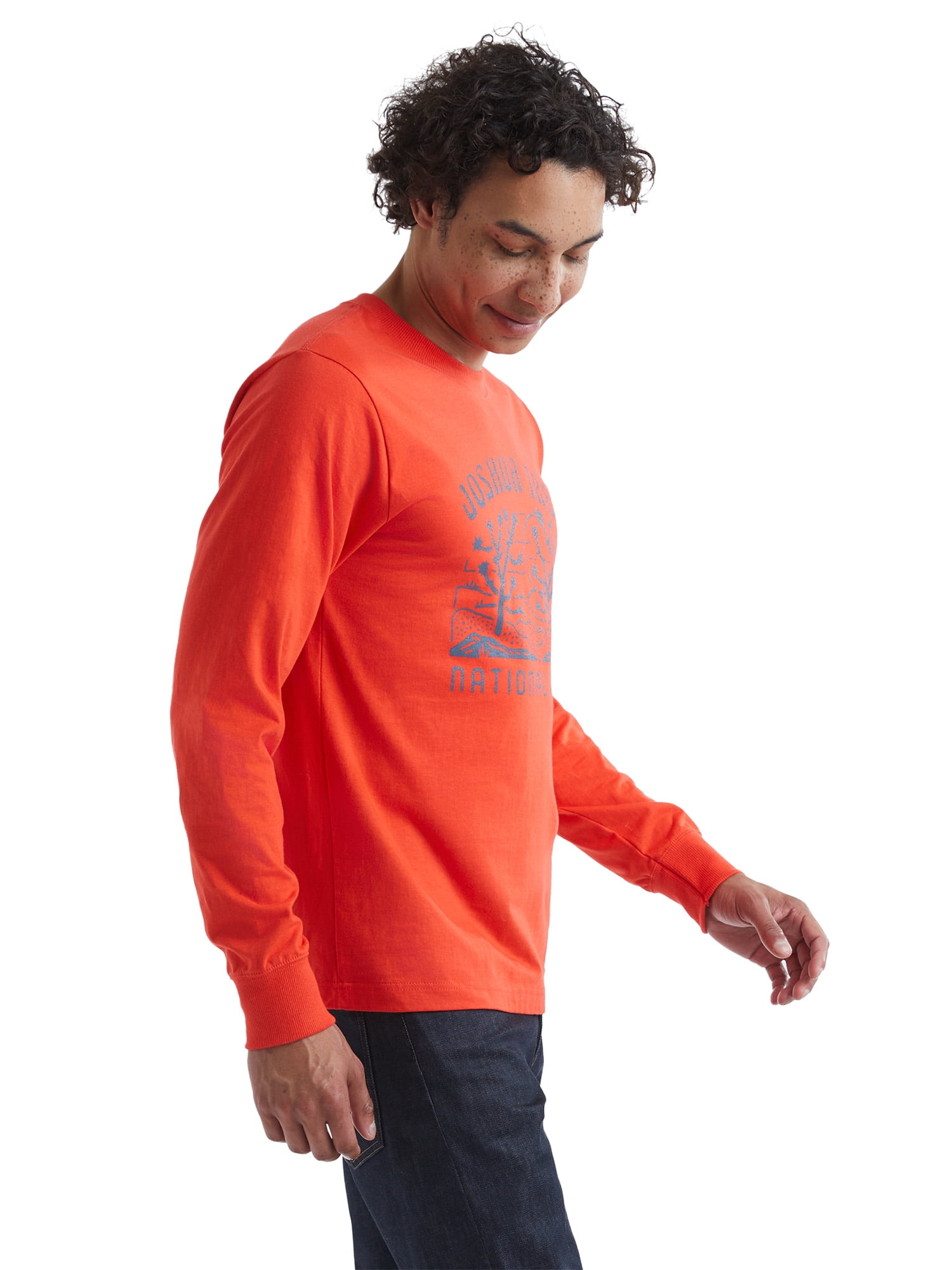 Hanes All Gender Explorer Collection Joshua Tree Long Sleeve Graphic T-Shirt, Men's Sizes XS-2XL
