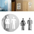 thumbnail image 6 of Men's & Women's Restroom Signs, Pictogram Self Adhesive Back Identification Toilet Door Sign Bathroom Door Signage Decor for Business White, 6 of 8