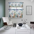 thumbnail image 5 of Summer Ocean Octopus Kitchen Curtains Valances and Tiers Set of 3 Nautical Colorful Sea Fish Coral Starfish Wood Tier Curtains and Valance with Rod Pocket for Small Windows, 27.5"x24", 5 of 9
