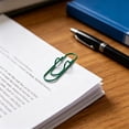 thumbnail image 4 of ZZkhGO Multi-Purpose Metal Pen Clip, Notebook Pen Stand Office Stationery Accessory, Portable Paperclip Multi Functional Pen Buckle for Desk Organizer, Green, 4 of 6