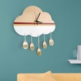 thumbnail image 1 of Reloj de pared BLESIY de madera colgante en forma de gota de lluvia, 1 of 7
