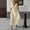 Beige, variant on Oplxuo Summer Dress for Women Casual Short Sleeve Front Bow Tie V Neck Midi Flowy Dresses