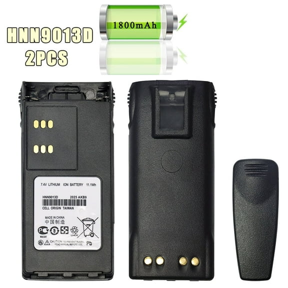 2PCS 1800mah HNN9013D Battery for Motorola GP338 HT750 HT1250 GP338 HT750 HNN9013B Battery Li-ion