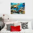thumbnail image 5 of BCIIG Coral Reef Wall Decor Canvas Art Print for Living Room Bedroom Home Office, Quality Paper, Aesthetic Decoration, Wonderful Gift, Easy to Frame 16x12in, 5 of 6