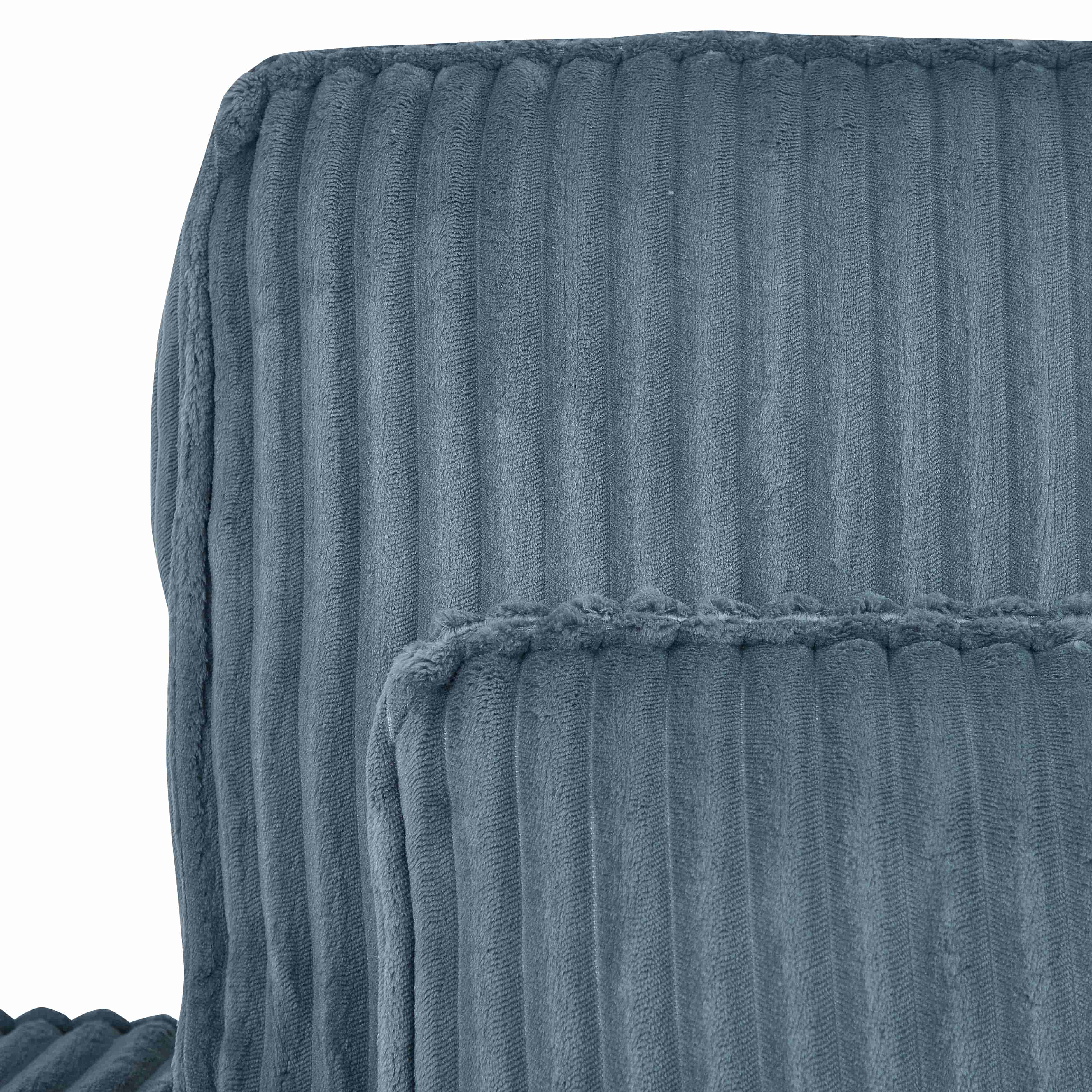 BSHTI Classic Corded Comfort Sofa with Pillows, Double-seater sofa, Corduroy Upholstery, removable back cushions, Easy to assemble, Dark Gray