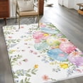 thumbnail image 2 of 3'x5' Rug for Living Room Bedroom, Easter Eggs Washable Area Rugs Non-Slip Carpet Mats, Country Wildflower Spring Watercolor Botanical Indoor Low Pile Area Rug Runner for Kitchen, Mudroom, 2 of 8