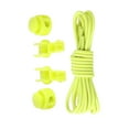 thumbnail image 3 of 1 Pair No Tie / Tie Free Elastic Shoelaces Lock Shoe Laces Strings Round Unisex Fluorescence yellow, 3 of 4