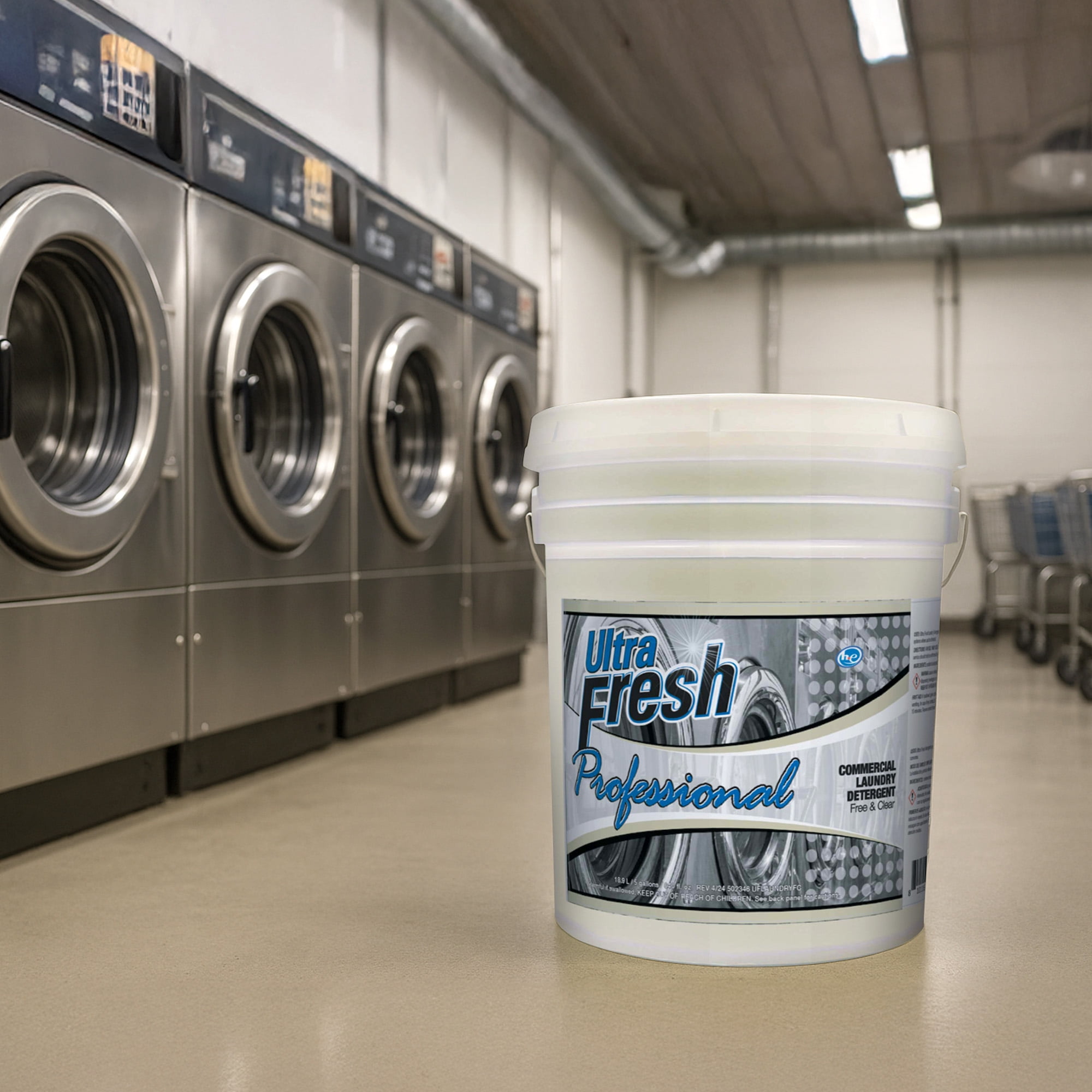 Ultra Fresh® Professional™ Commercial Laundry Detergent, Free & Clear, Pump, 5 Gallons