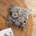 thumbnail image 6 of Cooling Pillow Case Black White Vintage Botanical Floral Toile Cushion Case 18"x18" Vintage Floral Pattern Victorian Classic Linen Cushion Case Outdoor Home Decoration Decor for Sofa Couch, 6 of 7