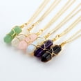 thumbnail image 2 of VONKY Hexagon Column Charm Women Handmade Hanging Pendant Multicolor Exquisite Crystal Charms Chain Earring Using Accessories Amethyst Amethyst 1Set, 2 of 6