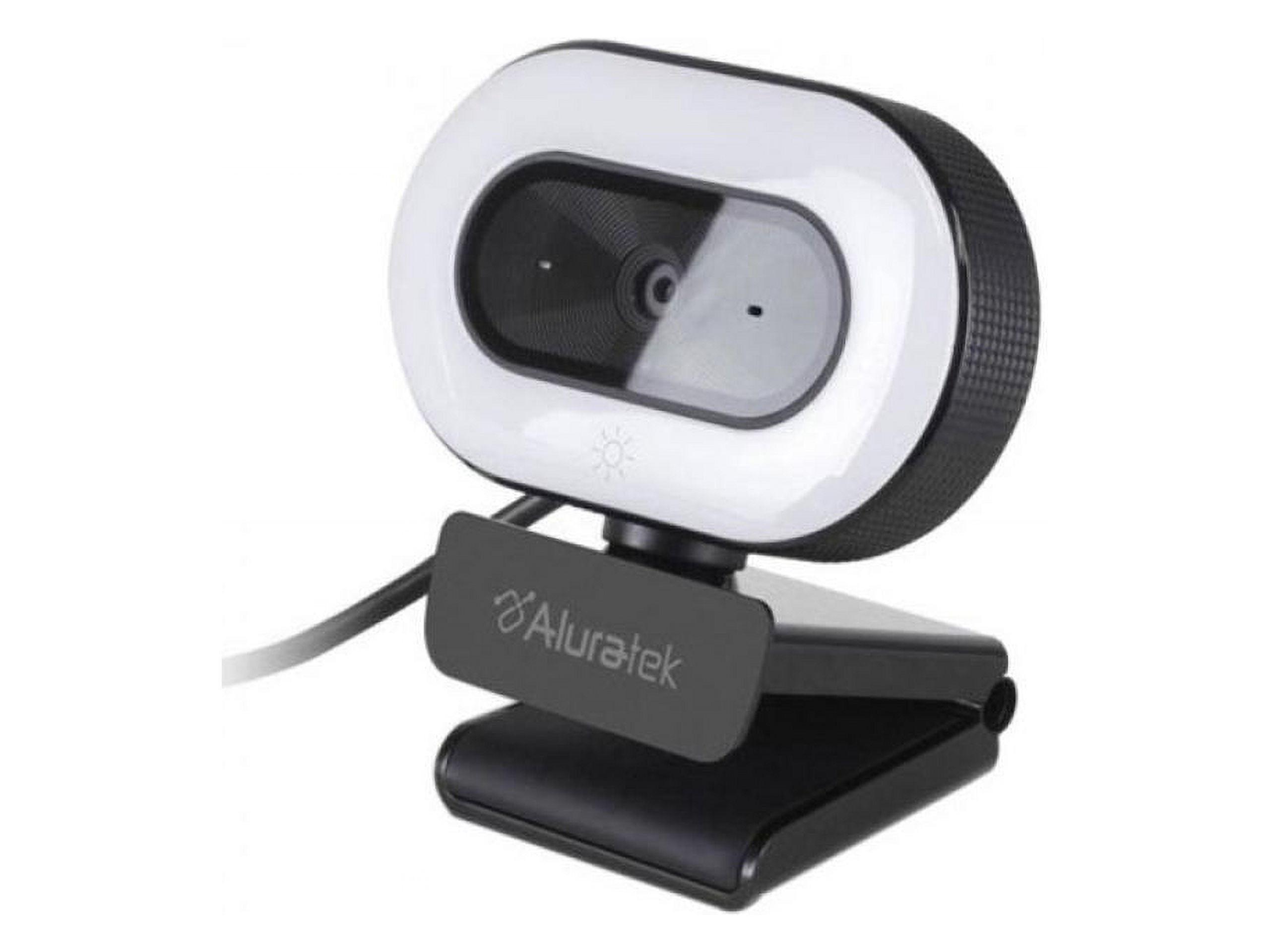 Aluratek 1080P USB Webcam w/Adjustable Lighting, Autofocus & Dual Mics