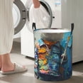 thumbnail image 5 of Goofa Whimsical Goat Artist Printed Circular Hamper,Laundry Basket with Handles,Storage Baskets Foldable,Large Capacity Laundry Hamper-Medium, 5 of 6