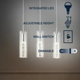 thumbnail image 6 of JONATHAN Y Mium 21.63" 3-Light Modern Style Iron/Crystal/Glass Integrated LED Linear Pendant, Chrome, 6 of 15