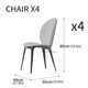 thumbnail image 1 of Modern Kitchen Furniture Table Set Natural Texture Marble Desktop Black Carbon Steel Frame Round Dinning Tables With Turntable My Lux Decor Round, 1 of 13