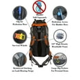 thumbnail image 4 of Duraton Hiking Backpack 50L with Rain Cover for Backpacking or Camping (Orange), 4 of 8