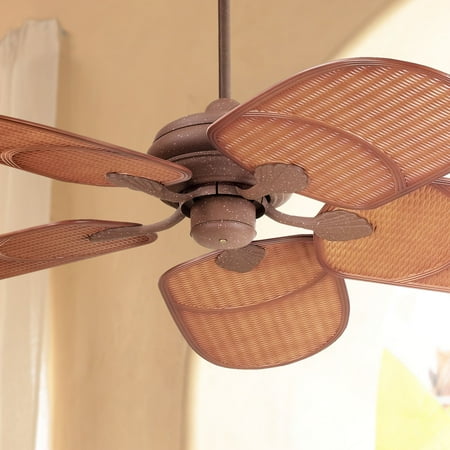 42 Casa Vieja Tropical Coastal Outdoor Ceiling Fan Rust Brown