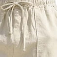 thumbnail image 6 of Mifsaly Wide Leg Linen Pants Men Drawstring Elastic Waist Summer Casual Pant Lightweight Breathable Travel Vacation Office Trousers with Pockets 2026 XL, 6 of 6