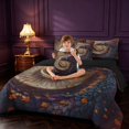 thumbnail image 4 of Manfei Gothic Dragon Animals 7 Pieces Full Size Bedding Sets,Vintage Autumn Leaf Full Size Bed in a Bag,Brown,Black Reversible, 4 of 6