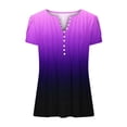 thumbnail image 3 of Oversized T-Shirts for Women Short Sleeve Summer Tops Crewneck Loost Fit Y2K 2026 Going Out Color Block Tees, 3 of 5