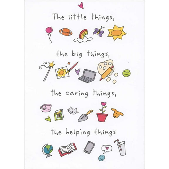 RSVP Little Things, Big Things, Caring Things, Helping Things Mother's Day Card