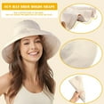 thumbnail image 2 of 2Pack Cotton Women Sun Hats, Wide Brim Sun Hats with Metal Wired Edge, Women's Bucket Hat Summer Beach Cap, 2 of 7