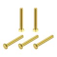 thumbnail image 1 of Unique Bargains Brass Hex Bolts, M6x40mm 5 Pack Fully Thread Grade 4.8 Machine Screws, 1 of 4