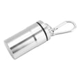 thumbnail image 1 of Keychain Container, Rubber O Rings Small Storage Tube Whistle Rope Lightweight Design Aluminum Alloy Sturdy and Lasting  for Travel for Hooks Cables Seasonings Black,Red,Silver, 1 of 7