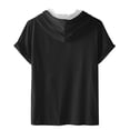 thumbnail image 4 of Pantalones Cortos Casuales para Hombre Impresión Digital Pullover Camiseta con Capucha Deportiva de Fitness, Blusa de Cuello Redondo de Poliéster para Al Aire Libre, Diaria Y Toda la Temporada, 4 of 4