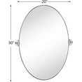 thumbnail image 2 of TEHOME Aura Chrome Oval Bathroom Pivoting Vanity Mirror, 20x30 inches, Stainless Steel framedd, 2 of 7